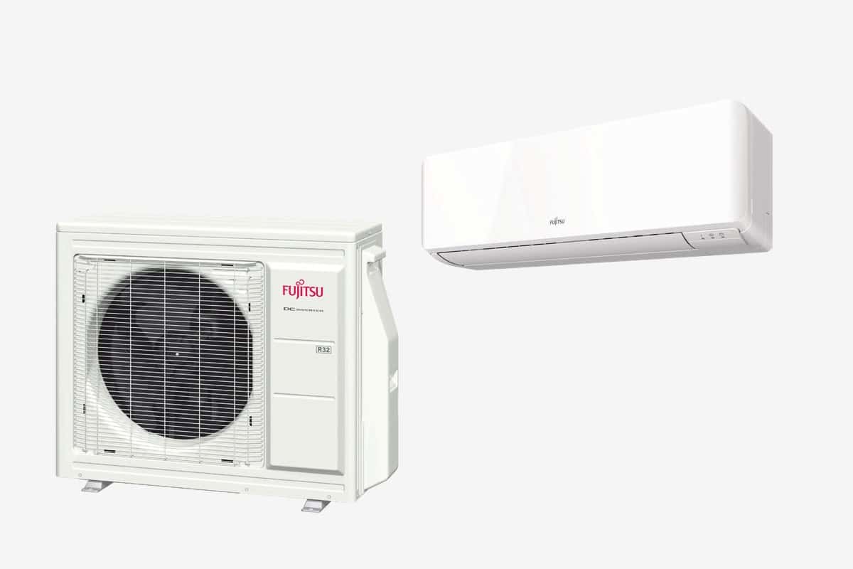 Luftvärmepump Fujitsu Slim Excellence med inomhus- och utomhusdel